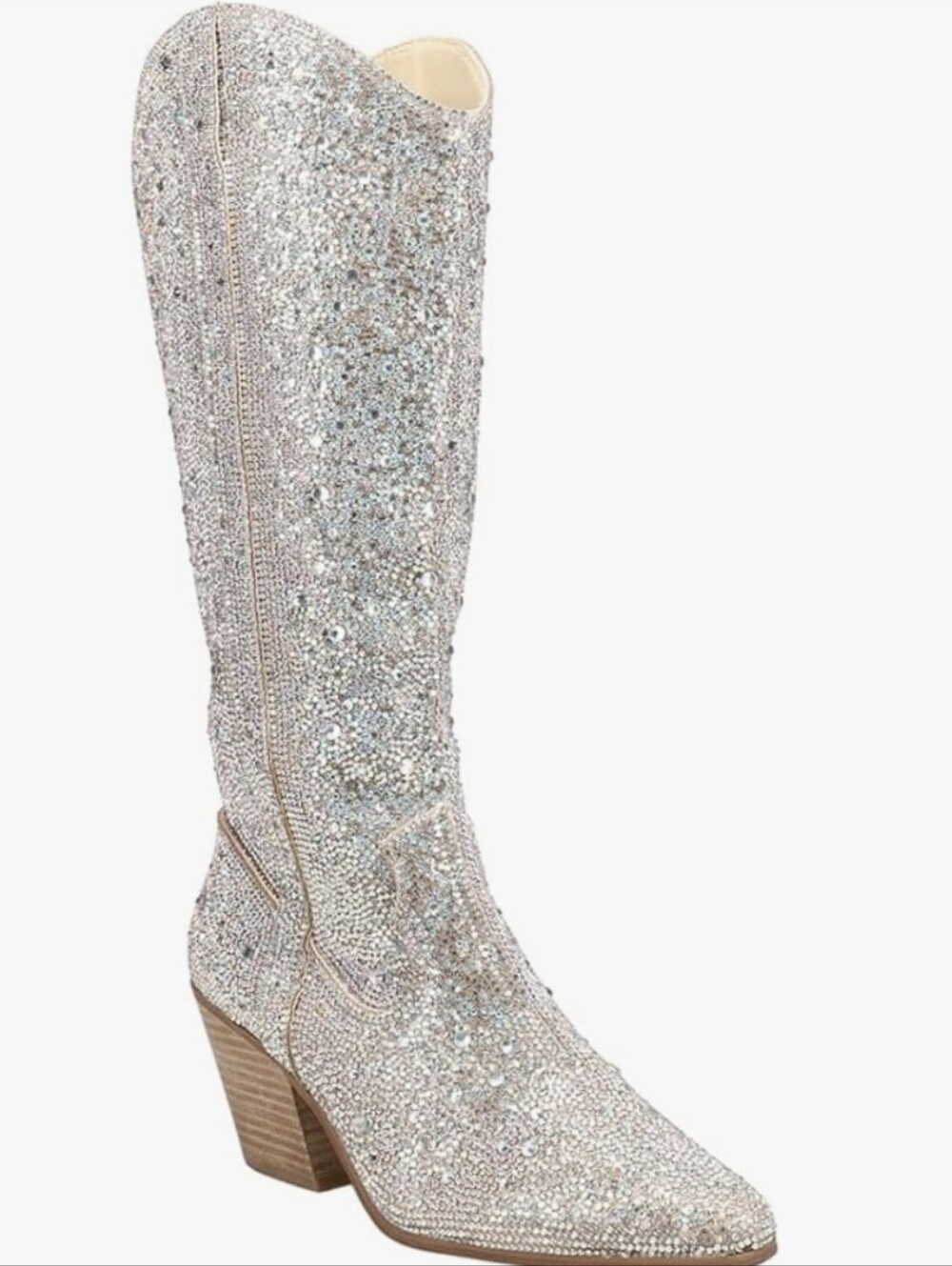 Anthropologie Matisse Nashville Rhinestone Western 15" Side Zip Boots Size 9 EUC - Picture 2 of 8